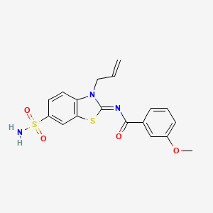 (Z)-N-(3-allyl-6-sulfamoylbenzo[d]thiazol-2(3H)-ylidene)-3-methoxybenzamide