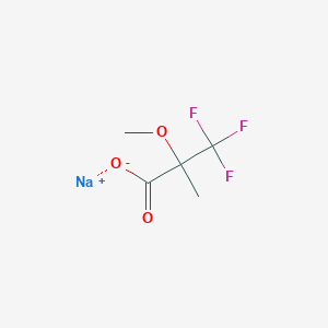 molecular formula C5H6F3NaO3 B2910791 Sodium;3,3,3-trifluoro-2-methoxy-2-methylpropanoate CAS No. 2344680-79-9