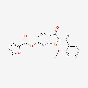 (Z)-2-(2-methoxybenzylidene)-3-oxo-2,3-dihydrobenzofuran-6-yl furan-2-carboxylate