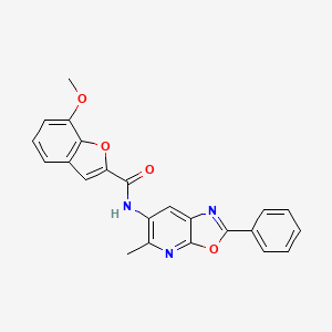 7-methoxy-N-(5-methyl-2-phenyloxazolo[5,4-b]pyridin-6-yl)benzofuran-2-carboxamide