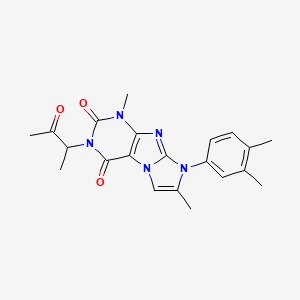 8-(3,4-dimethylphenyl)-1,7-dimethyl-3-(3-oxobutan-2-yl)-1H,2H,3H,4H,8H-imidazo[1,2-g]purine-2,4-dione