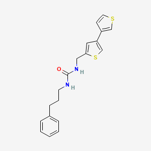 3-({[3,3'-Bithiophene]-5-yl}methyl)-1-(3-phenylpropyl)urea