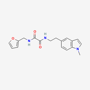 molecular formula C18H19N3O3 B2910847 N'-[(furan-2-yl)methyl]-N-[2-(1-methyl-1H-indol-5-yl)ethyl]ethanediamide CAS No. 2034604-51-6