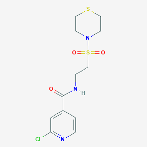 2-chloro-N-[2-(thiomorpholine-4-sulfonyl)ethyl]pyridine-4-carboxamide
