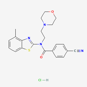 4-cyano-N-(4-methylbenzo[d]thiazol-2-yl)-N-(2-morpholinoethyl)benzamide hydrochloride