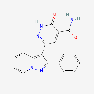 3-Oxo-6-(2-phenylpyrazolo[1,5-a]pyridin-3-yl)-2,3-dihydro-4-pyridazinecarboxamide