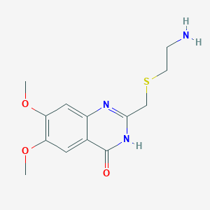 2-(((2-aminoethyl)thio)methyl)-6,7-dimethoxyquinazolin-4(3H)-one
