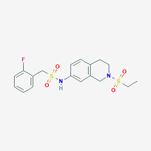 N-(2-(ethylsulfonyl)-1,2,3,4-tetrahydroisoquinolin-7-yl)-1-(2-fluorophenyl)methanesulfonamide