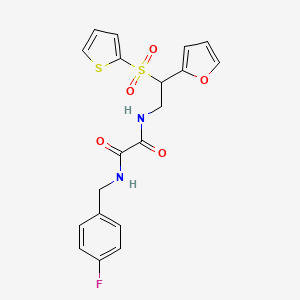 N-(4-fluorobenzyl)-N'-[2-(2-furyl)-2-(2-thienylsulfonyl)ethyl]ethanediamide