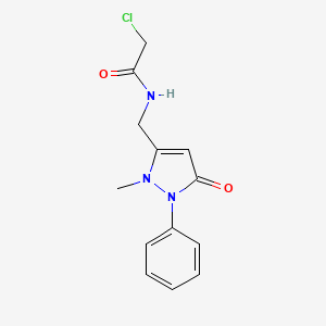 2-Chloro-N-[(2-methyl-5-oxo-1-phenylpyrazol-3-yl)methyl]acetamide
