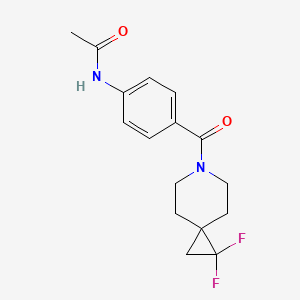 N-(4-(1,1-difluoro-6-azaspiro[2.5]octane-6-carbonyl)phenyl)acetamide
