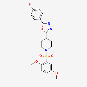 2-(1-((2,5-Dimethoxyphenyl)sulfonyl)piperidin-4-yl)-5-(4-fluorophenyl)-1,3,4-oxadiazole