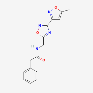 N-((3-(5-methylisoxazol-3-yl)-1,2,4-oxadiazol-5-yl)methyl)-2-phenylacetamide