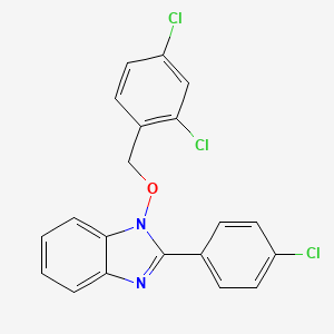 2-(4-chlorophenyl)-1-[(2,4-dichlorobenzyl)oxy]-1H-1,3-benzimidazole