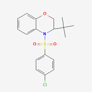3-(tert-butyl)-4-[(4-chlorophenyl)sulfonyl]-3,4-dihydro-2H-1,4-benzoxazine