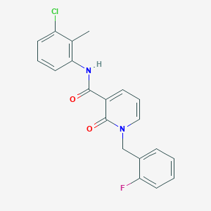 molecular formula C20H16ClFN2O2 B2910979 N-(3-chloro-2-methylphenyl)-1-[(2-fluorophenyl)methyl]-2-oxo-1,2-dihydropyridine-3-carboxamide CAS No. 946254-76-8