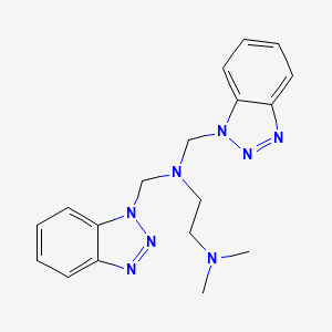 molecular formula C18H22N8 B2910982 {2-[Bis(1H-1,2,3-benzotriazol-1-ylmethyl)amino]ethyl}dimethylamine CAS No. 129410-30-6
