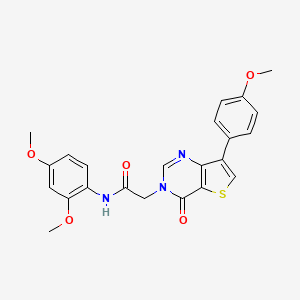 molecular formula C23H21N3O5S B2910987 N-(2,4-dimethoxyphenyl)-2-[7-(4-methoxyphenyl)-4-oxothieno[3,2-d]pyrimidin-3(4H)-yl]acetamide CAS No. 1207047-64-0