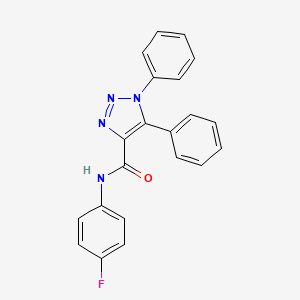molecular formula C21H15FN4O B2911004 N-(4-fluorophenyl)-1,5-diphenyl-1H-1,2,3-triazole-4-carboxamide CAS No. 924819-97-6