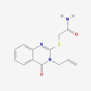 molecular formula C13H13N3O2S B2911008 2-[(3-烯丙基-4-氧代-3,4-二氢喹唑啉-2-基)硫代]乙酰胺 CAS No. 337498-84-7