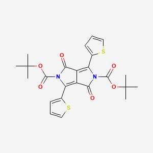 molecular formula C24H24N2O6S2 B2911021 Di-tert-butyl 1,4-dioxo-3,6-di(thiophen-2-yl)pyrrolo[3,4-c]pyrrole-2,5(1H,4H)-dicarboxylate CAS No. 1046864-83-8