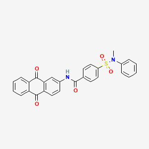 molecular formula C28H20N2O5S B2911035 N-(9,10-dioxo-9,10-dihydroanthracen-2-yl)-4-(N-methyl-N-phenylsulfamoyl)benzamide CAS No. 361160-02-3