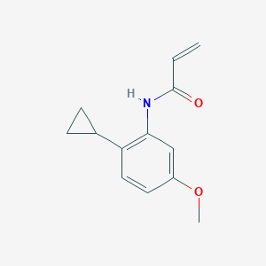 molecular formula C13H15NO2 B2911036 N-(2-Cyclopropyl-5-methoxyphenyl)prop-2-enamide CAS No. 2361656-11-1