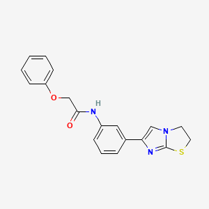 molecular formula C19H17N3O2S B2911056 N-(3-(2,3-dihydroimidazo[2,1-b]thiazol-6-yl)phenyl)-2-phenoxyacetamide CAS No. 893971-99-8