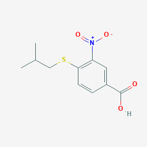 molecular formula C11H13NO4S B2911058 4-(Isobutylthio)-3-nitrobenzoic acid CAS No. 750607-80-8