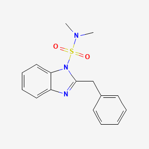 molecular formula C16H17N3O2S B2911073 Dimethyl{[2-benzylbenzimidazolyl]sulfonyl}amine CAS No. 510734-39-1