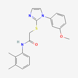 molecular formula C20H21N3O2S B2911083 N-(2,3-dimethylphenyl)-2-{[1-(3-methoxyphenyl)-1H-imidazol-2-yl]sulfanyl}acetamide CAS No. 688335-70-8