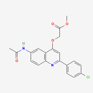 Methyl 2-((6-acetamido-2-(4-chlorophenyl)quinolin-4-yl)oxy)acetate