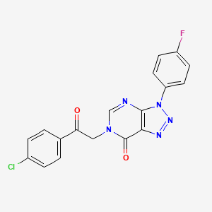 6-[2-(4-Chlorophenyl)-2-oxoethyl]-3-(4-fluorophenyl)triazolo[4,5-d]pyrimidin-7-one