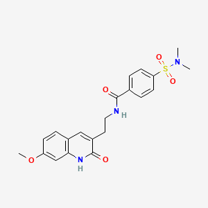 4-(dimethylsulfamoyl)-N-[2-(7-methoxy-2-oxo-1H-quinolin-3-yl)ethyl]benzamide