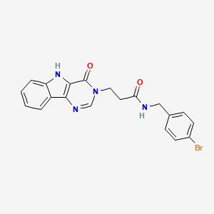 molecular formula C20H17BrN4O2 B2911116 N-(4-bromobenzyl)-3-(4-oxo-4,5-dihydro-3H-pyrimido[5,4-b]indol-3-yl)propanamide CAS No. 1189475-53-3