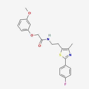 molecular formula C21H21FN2O3S B2911144 N-{2-[2-(4-fluorophenyl)-4-methyl-1,3-thiazol-5-yl]ethyl}-2-(3-methoxyphenoxy)acetamide CAS No. 946374-74-9