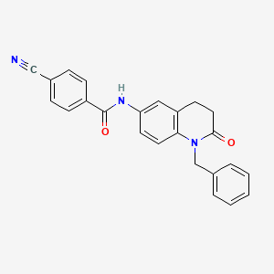 molecular formula C24H19N3O2 B2911167 N-(1-benzyl-2-oxo-1,2,3,4-tetrahydroquinolin-6-yl)-4-cyanobenzamide CAS No. 946220-84-4
