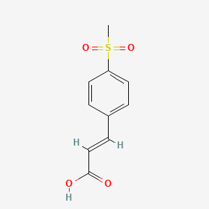 molecular formula C10H10O4S B2911172 (2E)-3-[4-(Methylsulfonyl)phenyl]propenoic acid CAS No. 5345-30-2; 88899-85-8; 89694-24-6