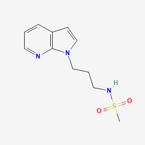 molecular formula C11H15N3O2S B2911196 N-(3-(1H-pyrrolo[2,3-b]pyridin-1-yl)propyl)methanesulfonamide CAS No. 1797589-41-3