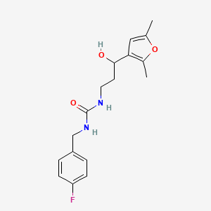 1-(3-(2,5-Dimethylfuran-3-yl)-3-hydroxypropyl)-3-(4-fluorobenzyl)urea