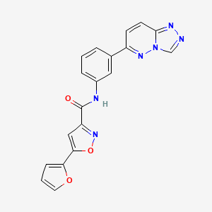 N-(3-([1,2,4]triazolo[4,3-b]pyridazin-6-yl)phenyl)-5-(furan-2-yl)isoxazole-3-carboxamide