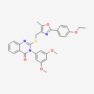 3-(3,5-dimethoxyphenyl)-2-(((2-(4-ethoxyphenyl)-5-methyloxazol-4-yl)methyl)thio)quinazolin-4(3H)-one
