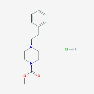 molecular formula C14H21ClN2O2 B2911209 methyl 4-(2-phenylethyl)piperazine-1-carboxylate hydrochloride CAS No. 2580222-83-7