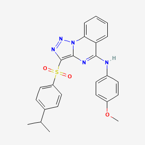 3-[(4-isopropylphenyl)sulfonyl]-N-(4-methoxyphenyl)[1,2,3]triazolo[1,5-a]quinazolin-5-amine