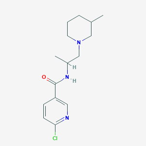 6-chloro-N-[1-(3-methylpiperidin-1-yl)propan-2-yl]pyridine-3-carboxamide