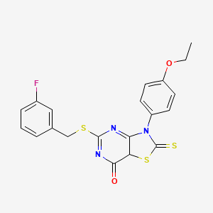 3-(4-ethoxyphenyl)-5-{[(3-fluorophenyl)methyl]sulfanyl}-2-sulfanylidene-2H,3H,6H,7H-[1,3]thiazolo[4,5-d]pyrimidin-7-one