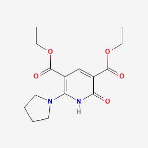 B2911228 Diethyl 2-oxo-6-(1-pyrrolidinyl)-1,2-dihydro-3,5-pyridinedicarboxylate CAS No. 128099-66-1
