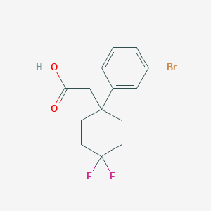 2-[1-(3-Bromophenyl)-4,4-difluorocyclohexyl]acetic acid