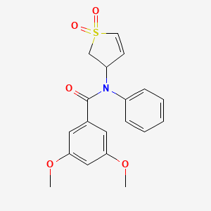 molecular formula C19H19NO5S B2911237 N-(1,1-dioxo-2,3-dihydro-1lambda6-thiophen-3-yl)-3,5-dimethoxy-N-phenylbenzamide CAS No. 863021-33-4