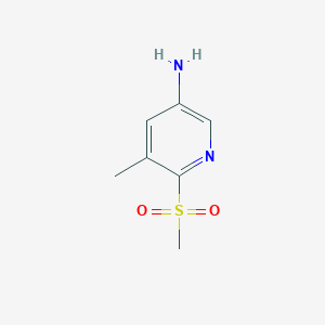 molecular formula C7H10N2O2S B2911241 5-Methyl-6-(methylsulfonyl)pyridin-3-amine CAS No. 1251338-09-6